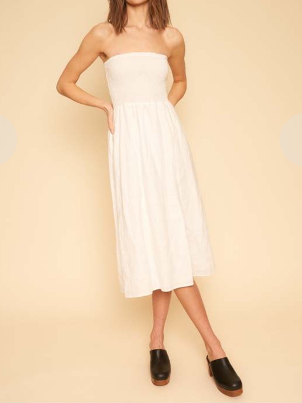 NWT Whimsy + Row White Linen Sidney Dress Size XL